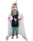Wearable Hooded Fleece Blankets For Kids - Unicorn