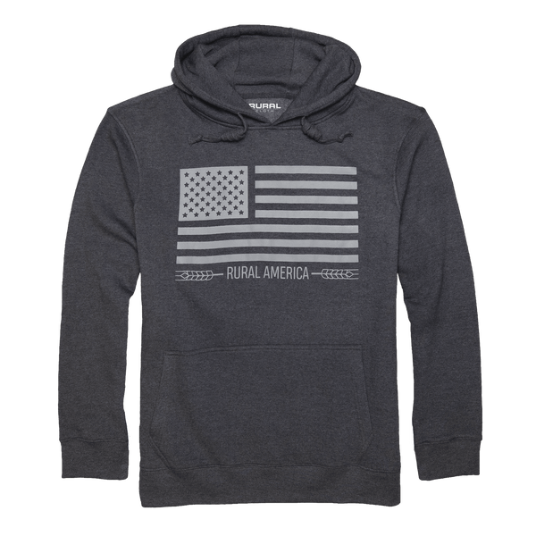 Black Out Flag Pullover-Heather Black