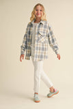 TWEEN KIDS GIRLS PLAID SHACKET (7-14)