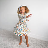 Maren Floral TUTU DRESS Bamboo Fall Floral Dress