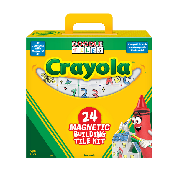 Crayola Doodle Tiles Magnetic Tiles 24-Piece Set