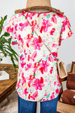 Flutter Sleeve Round Neck Casual Blouse