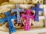 Stained Glass Cross Car Freshie 