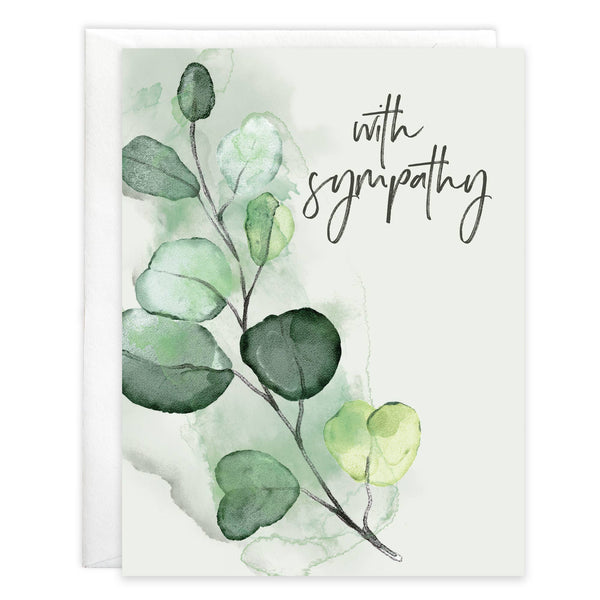 With Scripture Sympathy Greeting Card - Eucalyptus