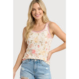 FLORAL PRINTED JERSEY TANK TOP