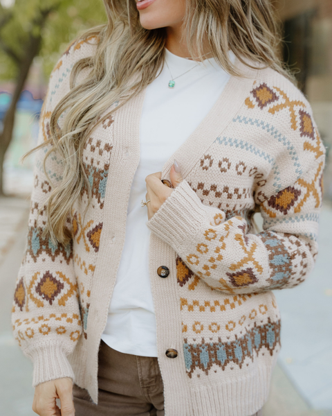 Lone Star Button V Neck Cardigan