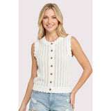 SCALLOP HEM FINISHED SWEATER