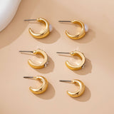 Pearl & Baguette Huggie Hoop Trio Earring Set | 80E61741