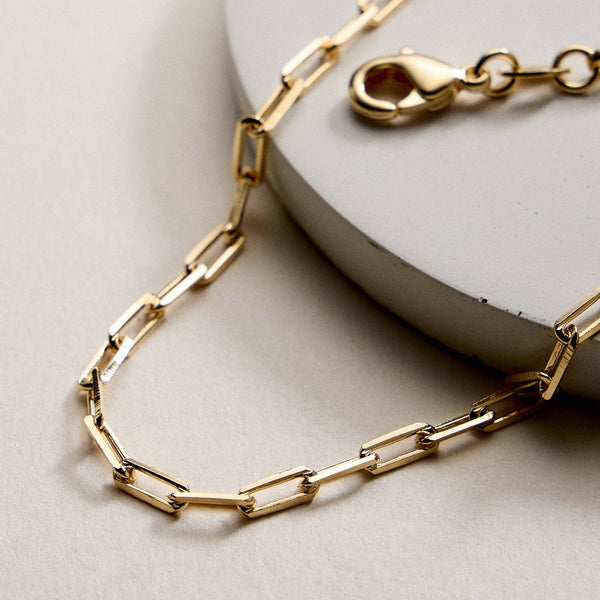 Gold Filled Paperclip Chain Necklace