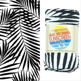 Xl Upf 50+ Sunscreen Towel (Black & White Palm)