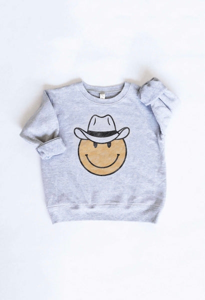 Cowboy Smiley Face Crewneck Toddler