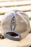 DISTRESSED GRAY LOS LUNAS MESH PONYTAIL CAP