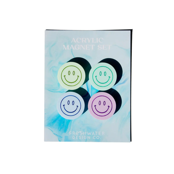 SMILEY FACE | Pastel Acrylic Magnet Set