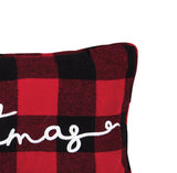 Merry Christmas Plaid Pillow