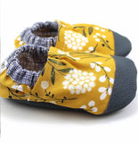 Mustard Floral Scooter Booties