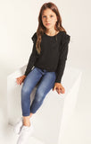 Girls Z Supply Luna Sparkle Ruffle Top