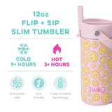 Oh Happy Day Flip + Sip Slim Tumbler (12oz) Swig
