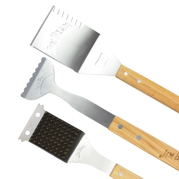 Jim Beam Stainless Steel Barbecue and Grilling Tool Set