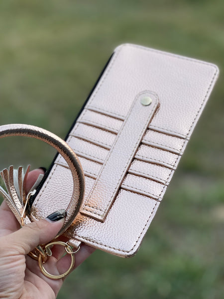 Key Ring Bangle with CC wallet zipper pocket