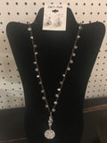 Crystal 32” necklace set with earrings