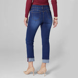 OMG Zoey Zip Straight Leg Cuffed Contrast Thread Bottom