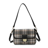 Elodie Plaid Gold Accent Crossbody