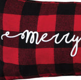 Merry Christmas Plaid Pillow