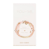 Friendship Bracelet Sets - You + Me - Gold and Pink
