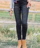 Classic Mid Rise Pull On Jeggings Black