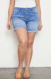 Kan Can Button Shorts - Plus