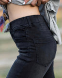 Classic Mid Rise Pull On Jeggings Black