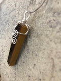 Tiger Eye Pendant and sterling silver chain