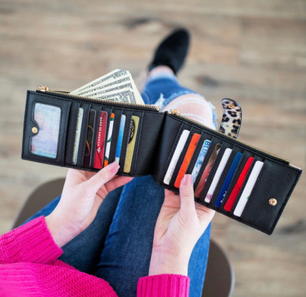 Slim Credit Card Zipper Wallet