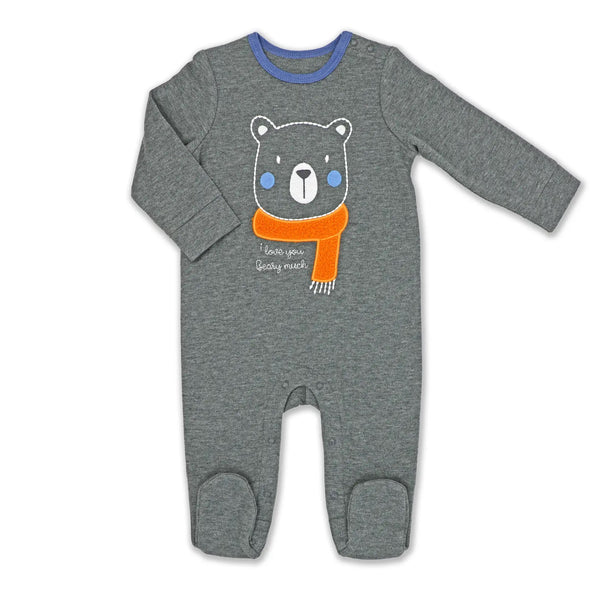 Boys Embroidery Coverall-I Love You Beary Much