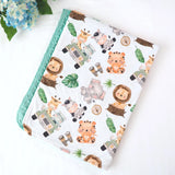 Premium Baby & Toddler Minky Blanket - Safari