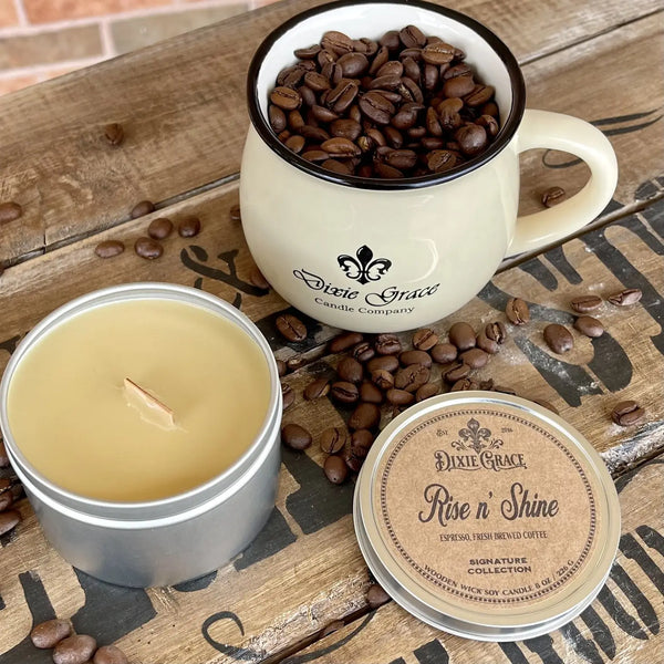 Rise n' Shine - 8 oz. Wooden Wick Candle
