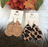 Cork Teardrop Earrings