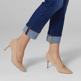 OMG Zoey Zip Straight Leg Cuffed Contrast Thread Bottom