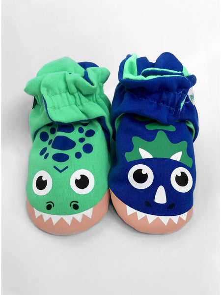 T-Rex & Triceratops Booties 6-12 Months