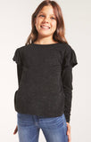 Girls Z Supply Luna Sparkle Ruffle Top