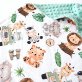 Premium Baby & Toddler Minky Blanket - Safari